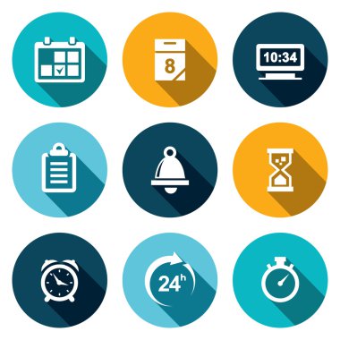 Saat ve saat simgeler