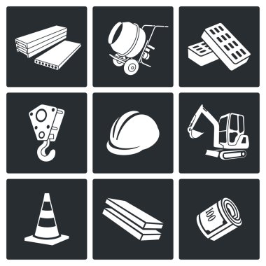 Yapı, inşaat Icons Set