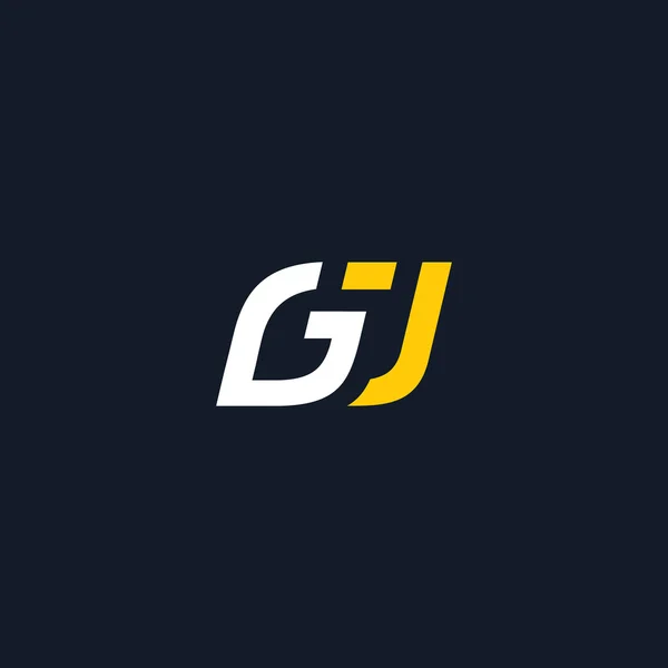 Označení písmena G a J ikona — Stockový vektor