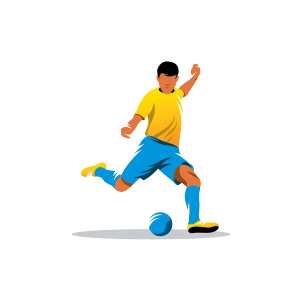 Fútbol jugador signo — Vector de stock