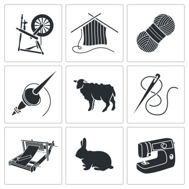Icons Set örgü yün,