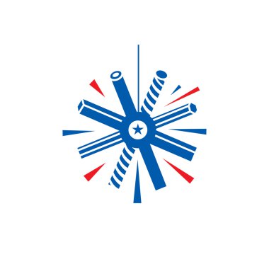 Metal snowflake  Sign vector