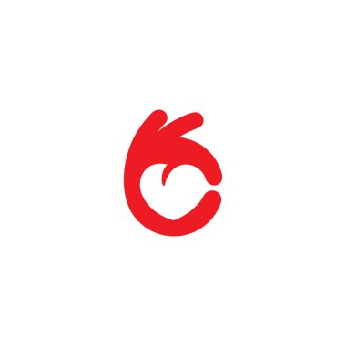 Sağlıklı kalp simgesi logosu