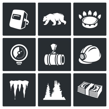 Gaz transit Icons Set