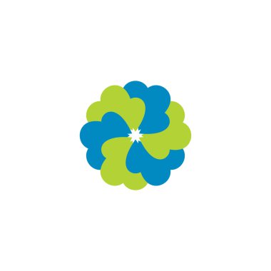 mavi-yeşil çiçek işareti