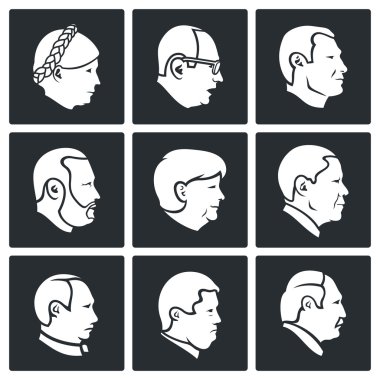 Icons Set politika insanlar baş