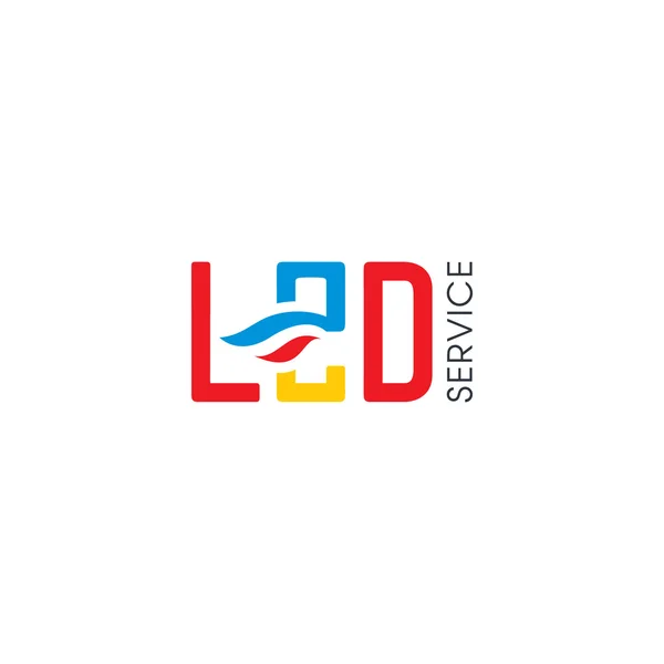 Logotipo de sinal de serviço LED —  Vetores de Stock