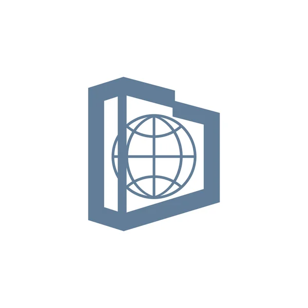 Globe Immobilier signe — Image vectorielle