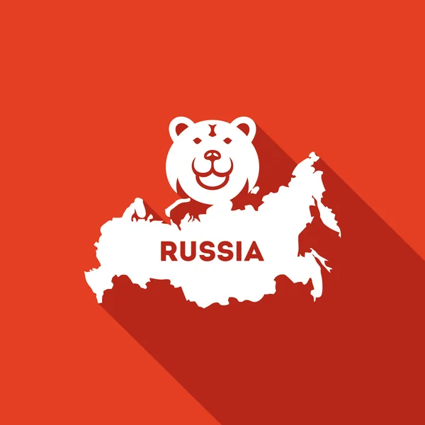 Bear,  symbol of Russia icon — Stock Vector