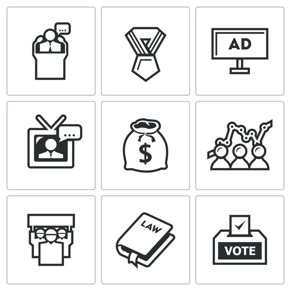 Political Elections icons. — Stock Vector