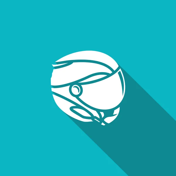 Icono del casco de esquí . — Vector de stock