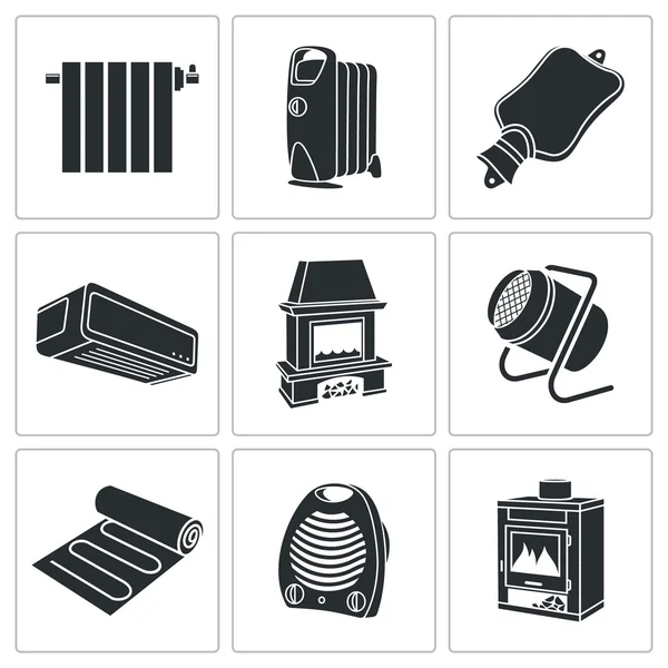 Climate, equipment  Icons Set — Stock Vector