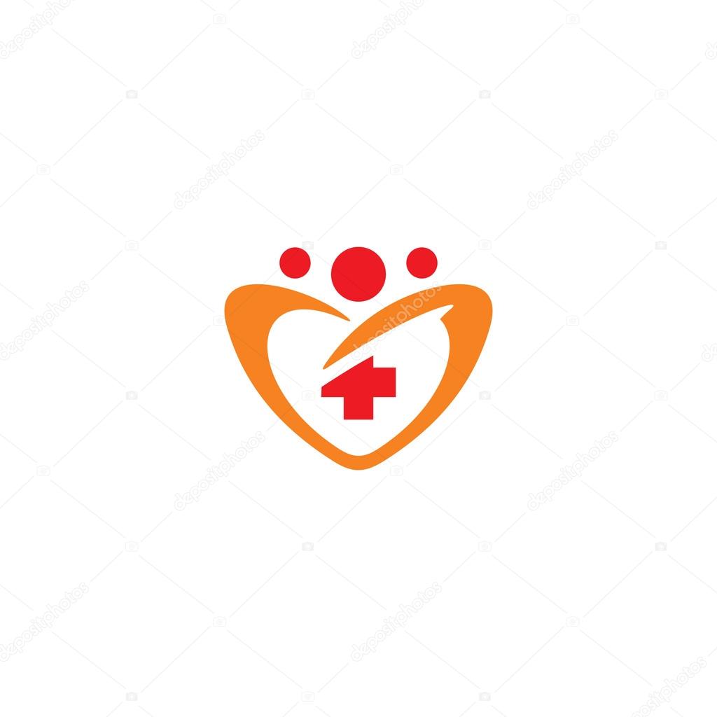 Family medicine  abstract  sign. Branding Identity Corporate vector logo design template Isolated on a white background