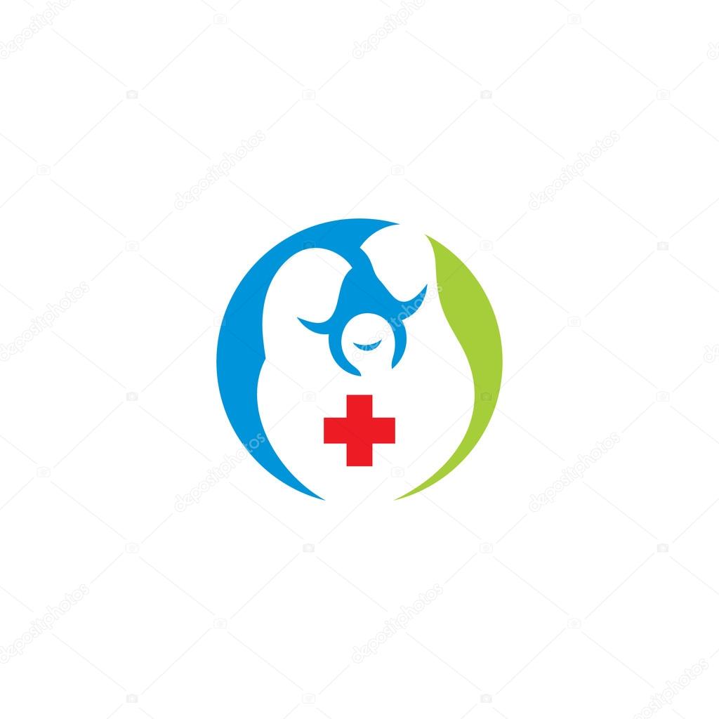 Family medicine practice abstract sign.  Branding Identity Corporate vector logo design template Isolated on a white background
