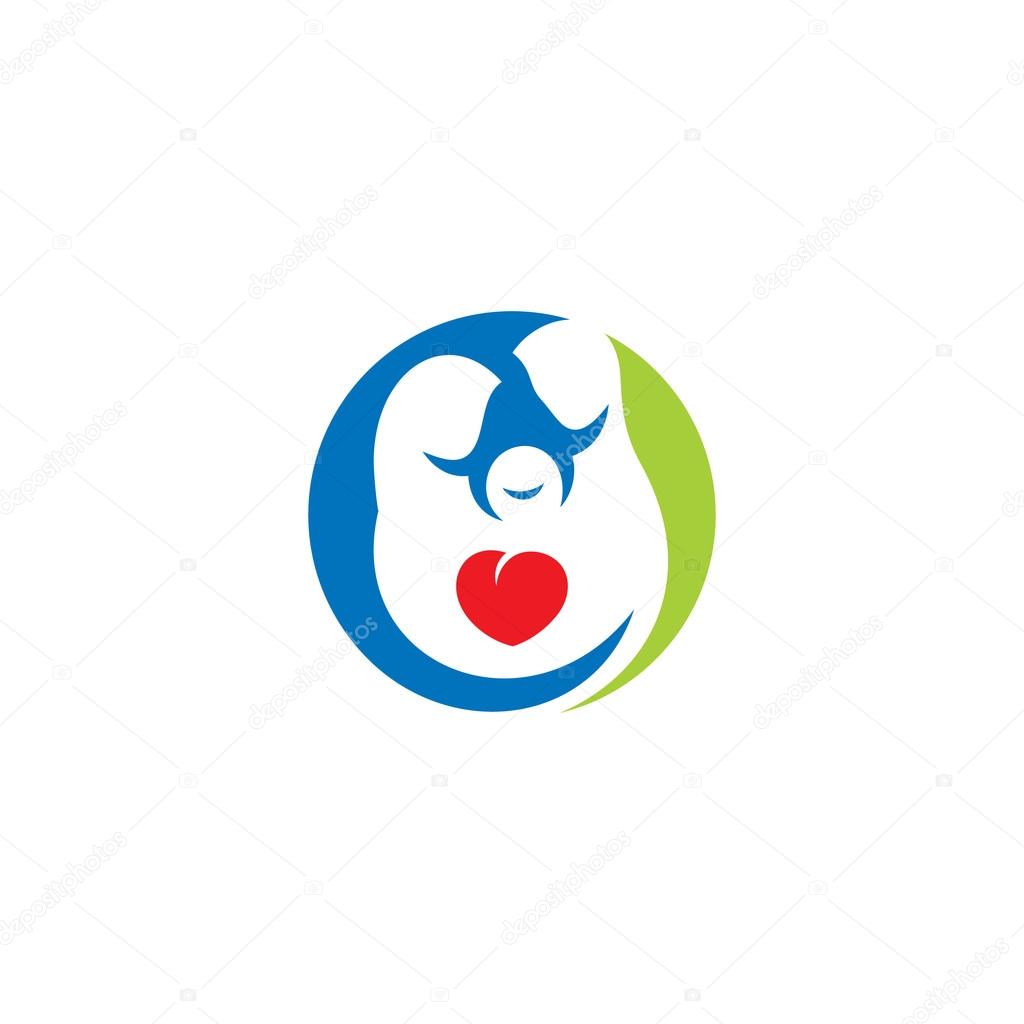 Family medicine sign. Branding Identity Corporate vector logo design template Isolated on a white background
