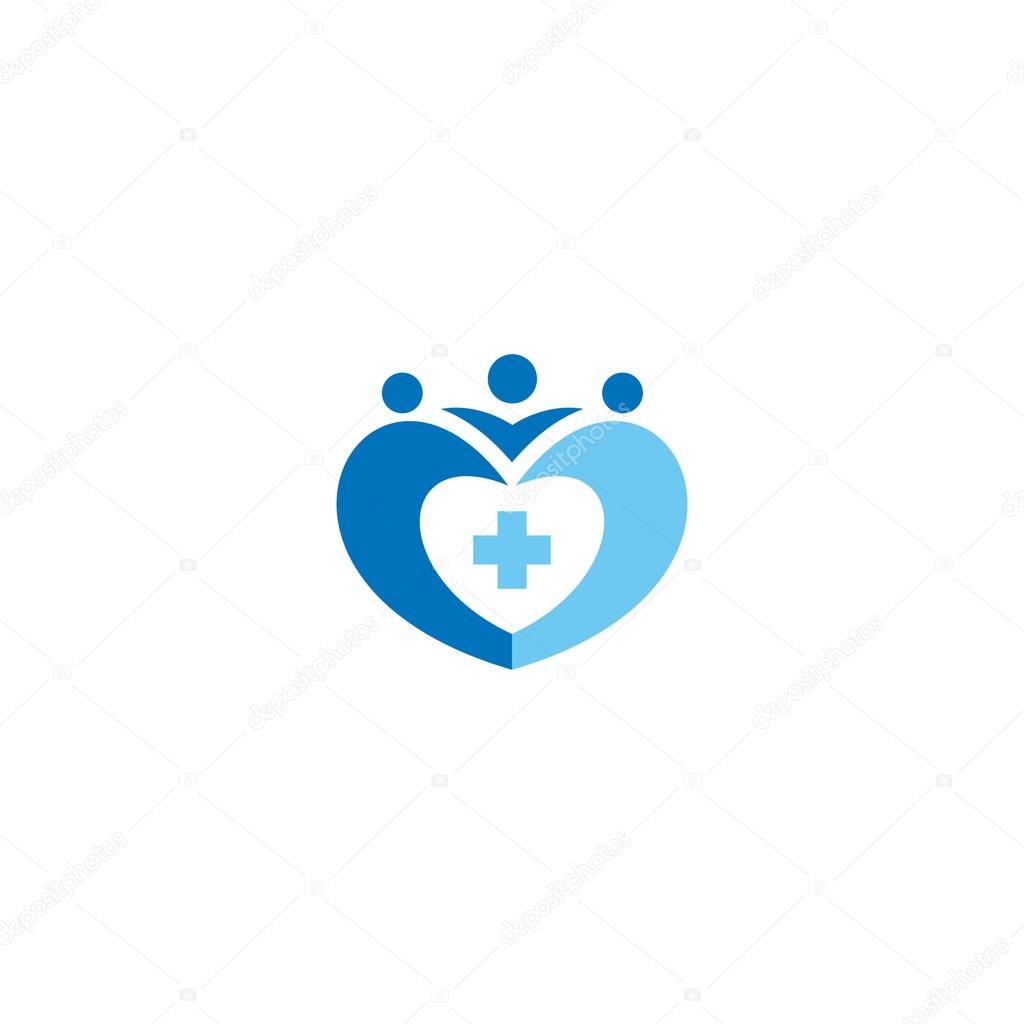 Family medicine practice abstract  sign. Branding Identity Corporate vector logo design template Isolated on a white background