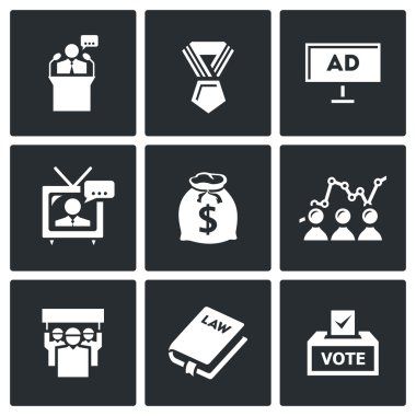 Elections and business icons clipart
