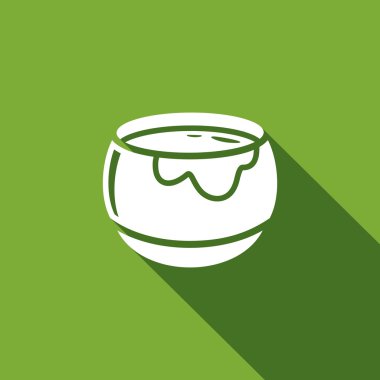 Bal pot simgesi. Vektör çizim