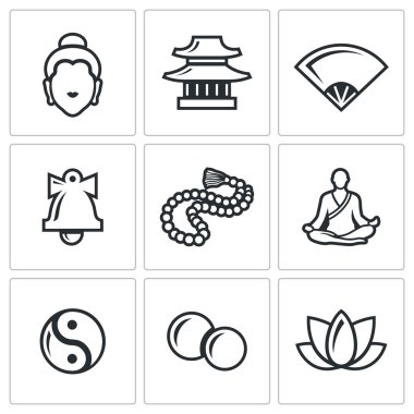 Budizm Icons set