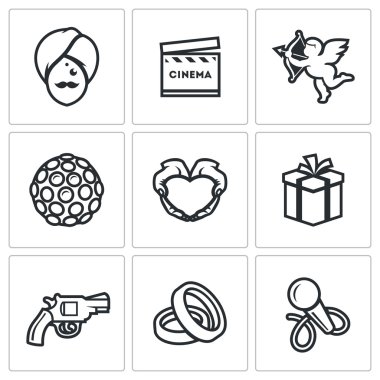 Hint sinemasına Icons set