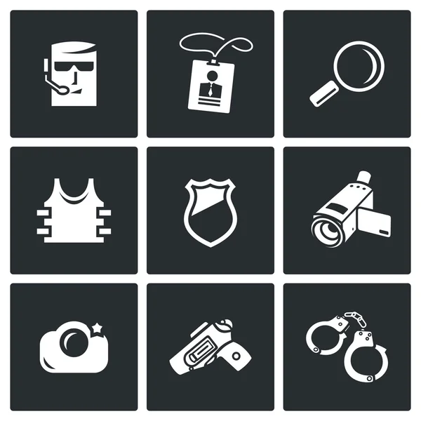 Iconos del servicio de seguridad — Vector de stock