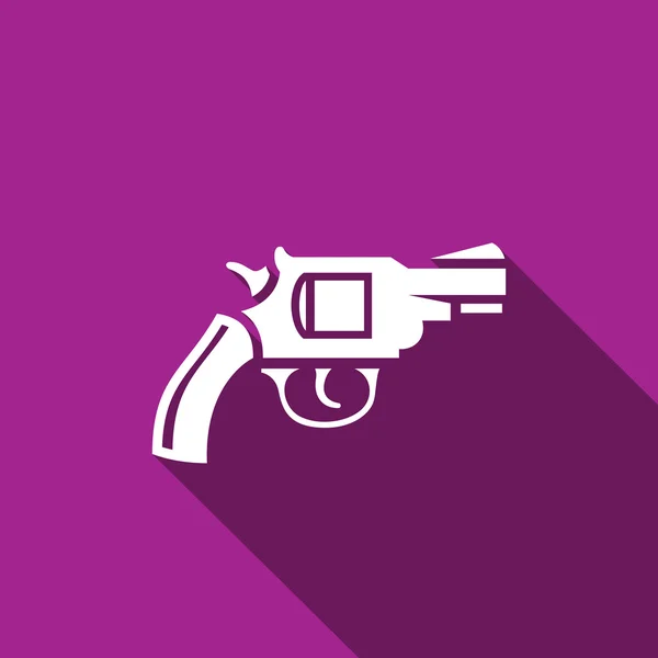 White Revolver icon — Stock Vector