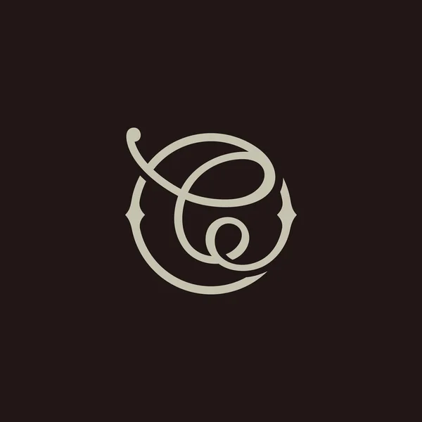 Sign of letter logo — Stock Vector