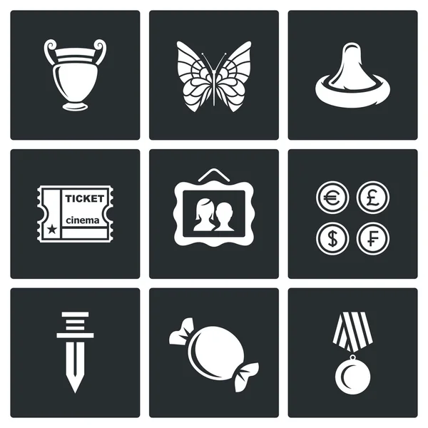 Icons set toplama hobi — Stok Vektör