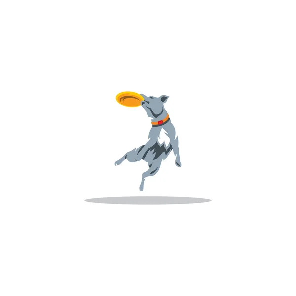 Σημάδι Frisbee σκύλου. — Διανυσματικό Αρχείο