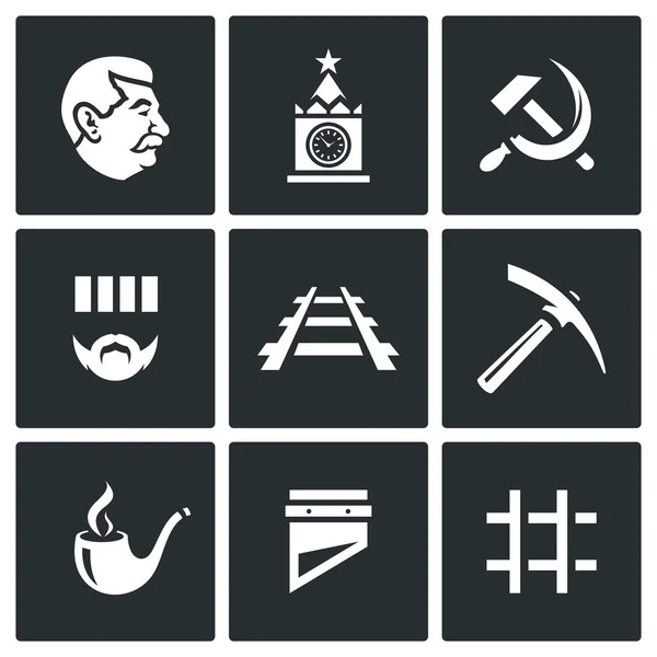 Soviet Union icons — Stock Vector