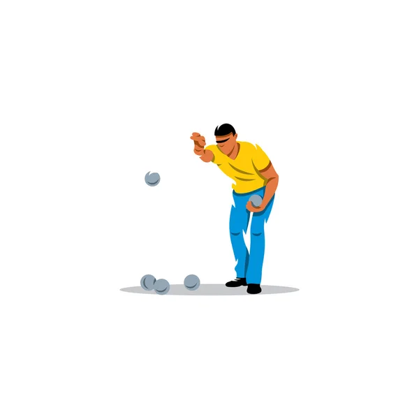 Petanque game. Vector Illustration. — Stock Vector