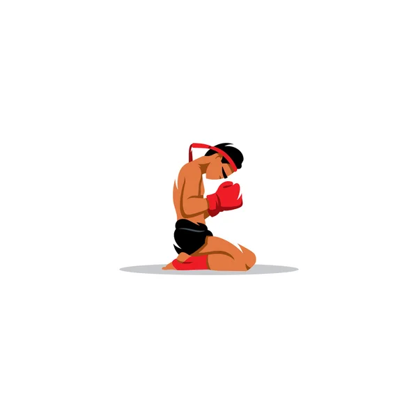 Señal de boxeo tailandés . — Vector de stock