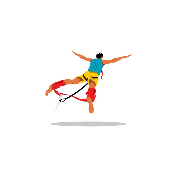 Bungy signo de salto — Vector de stock