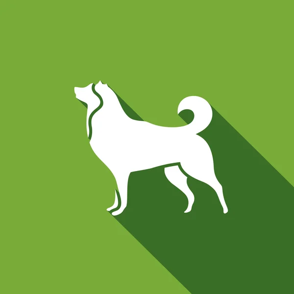 Pies Husky ikona — Wektor stockowy