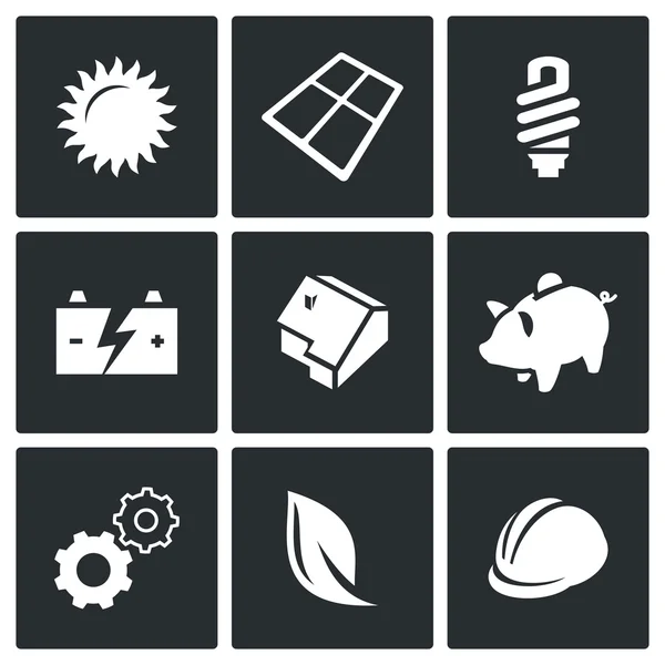 Conjunto de iconos de energía — Vector de stock