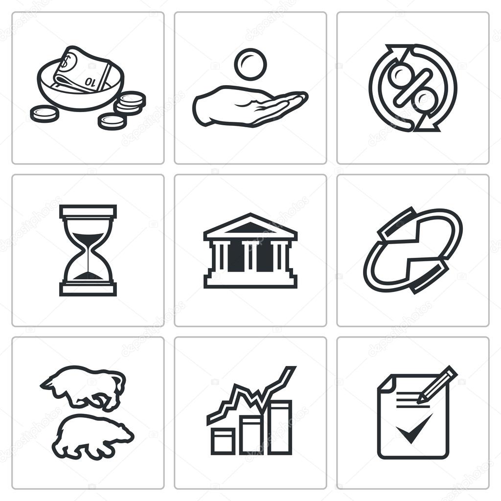 Loan Flat Icons collection