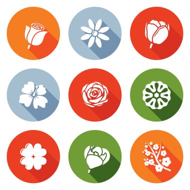 Çiçekler Icons set