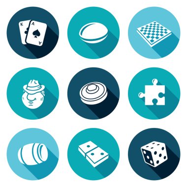 Board games Icons Set clipart