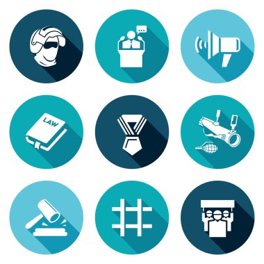 Silahlı devrim Icons Set