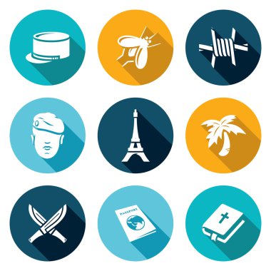 Fransız Yabancı Lejyonu Icons Set