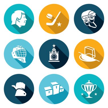 Rus hokey Icons Set