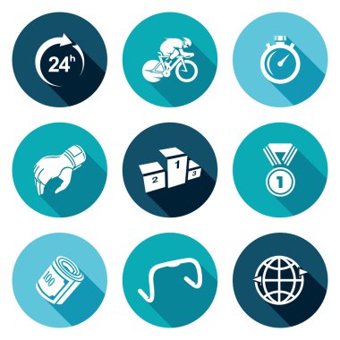 Bisiklete binme Icons Set