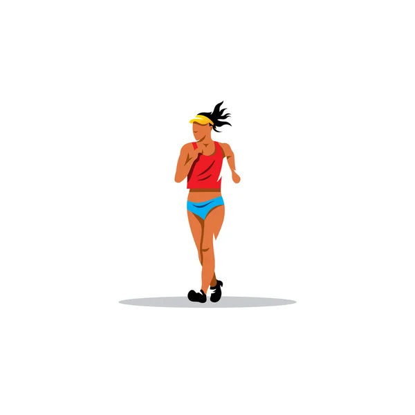 Deporte caminando mujer — Vector de stock