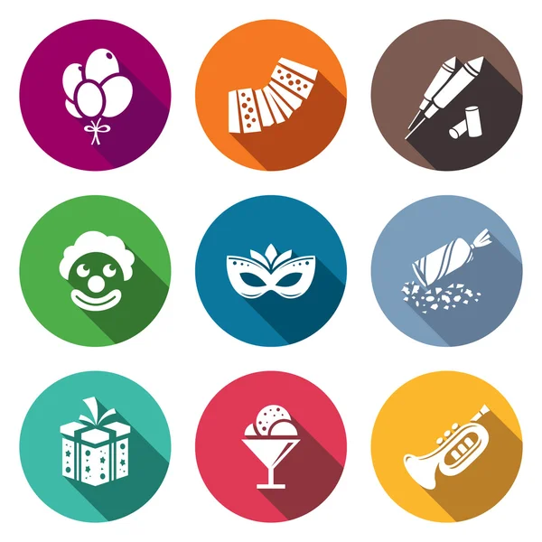 Event Agency Icons Set — Stock Vector