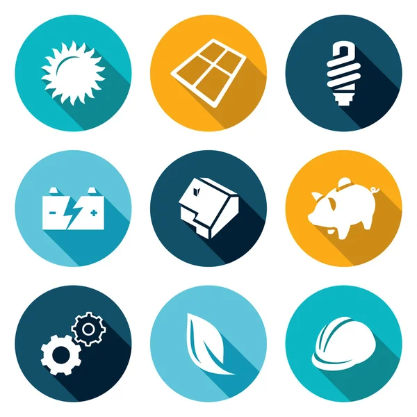 Conjunto de iconos de energía — Stockvector