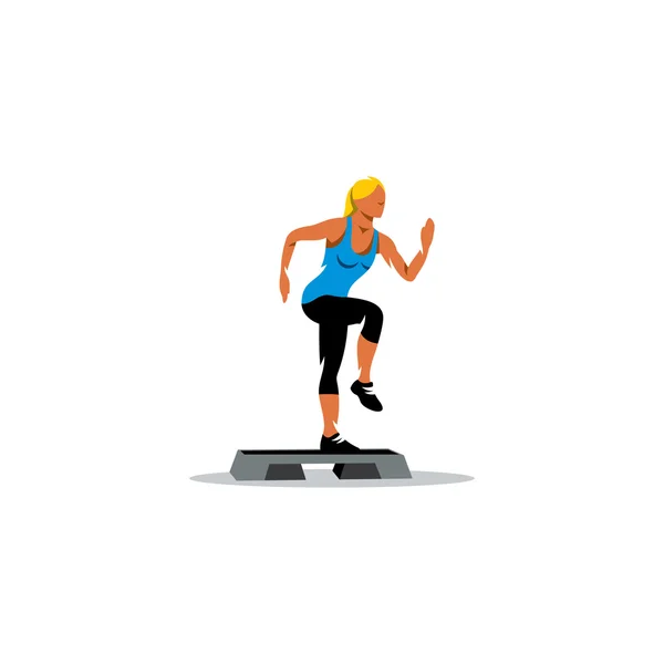 Chica de fitness. Estilo de vida saludable — Vector de stock