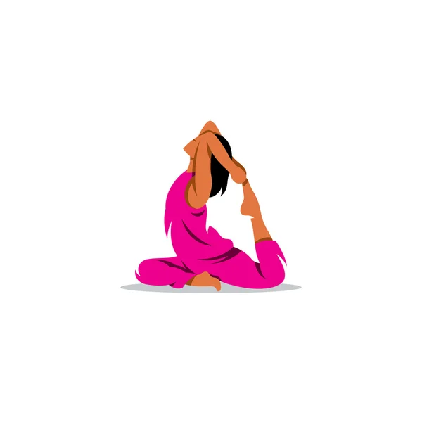 Womens Yoga. Healthy lifestyle — Stock Vector