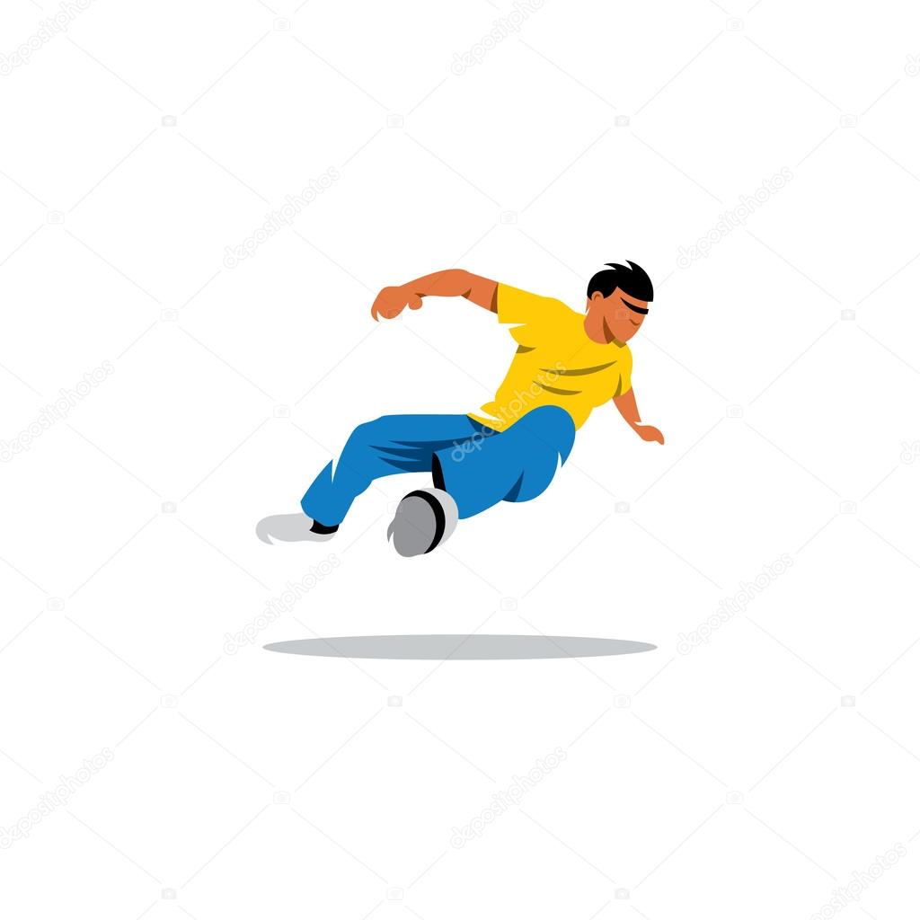 Parkour athlete jumping