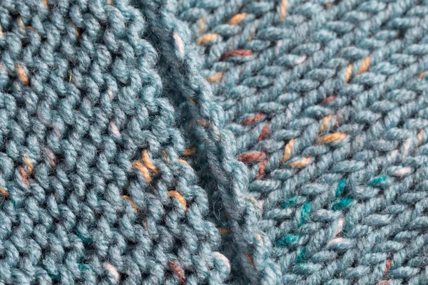 Faux côté de tissu tricoté avec des taches de couleur — Photo