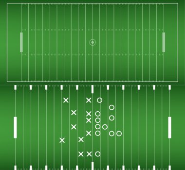 Amerikan futbol sahasının arka plan Eps10 vektörü